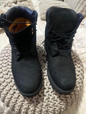 Men's Black Lace-Up Work Boots